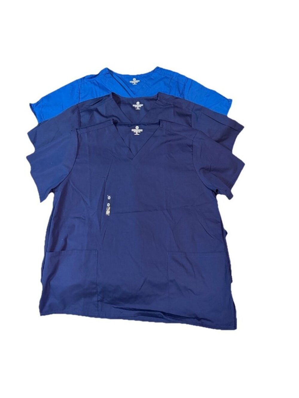 Lot Bundle of 3: White Swan V-neck Short Sleeve Women’s Scrub Tops -XL